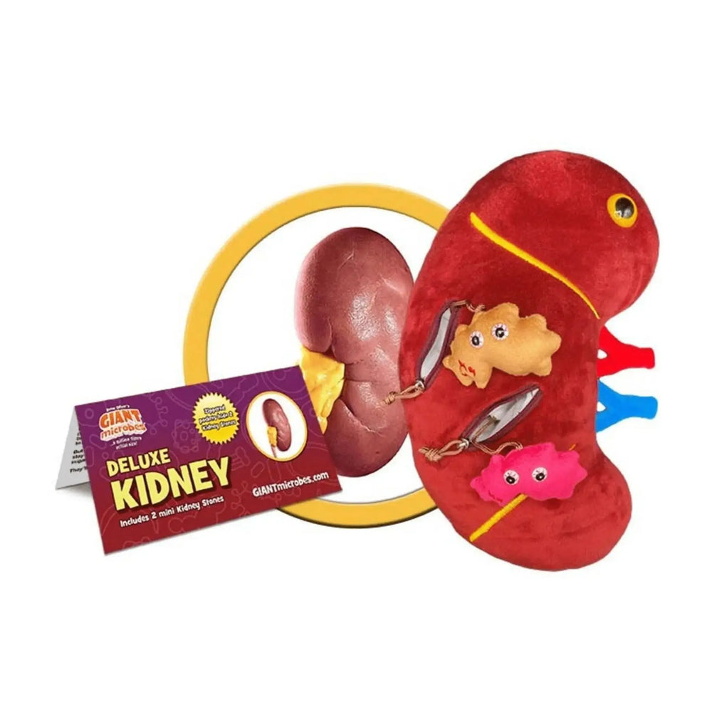 GIANTmicrobes Deluxe Kidney Plush – Organ Toy (No Kidney-ing Around) Giant Microbes Ziya Blue