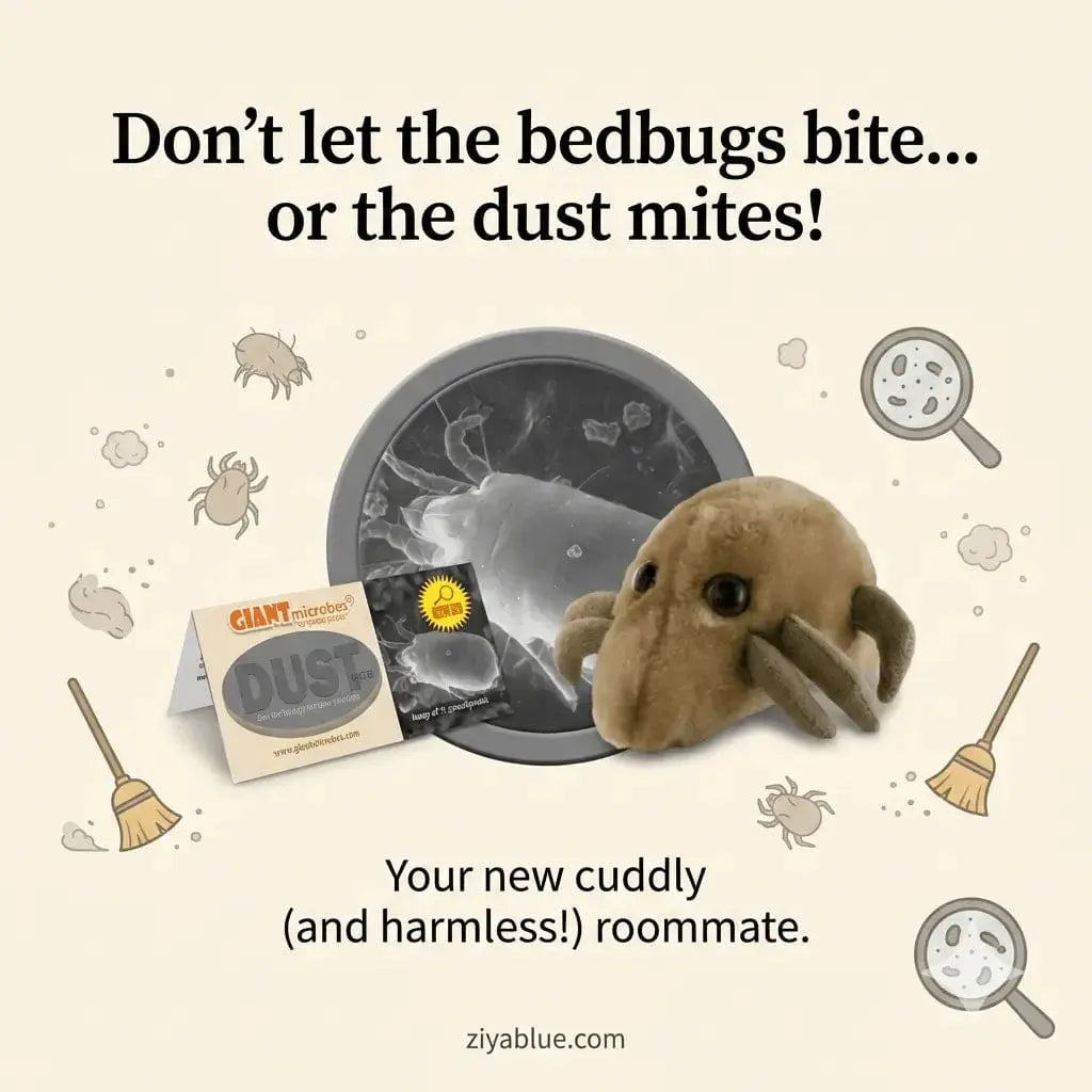 GIANTmicrobes Dust Mite Plush | 5-7" Giant Microbes Ziya Blue