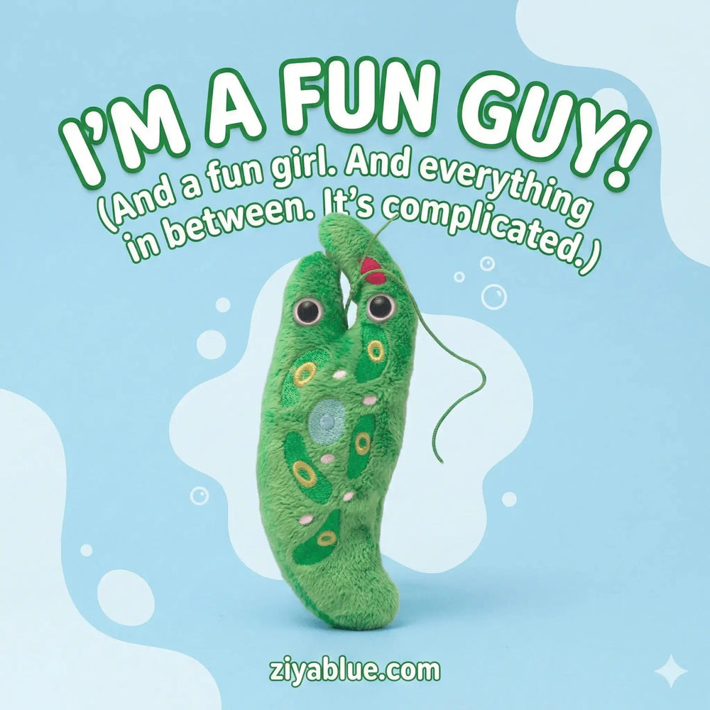 GIANTmicrobes Euglena Plush | Plant-Animal Hybrid Science Toy Giant Microbes Ziya Blue