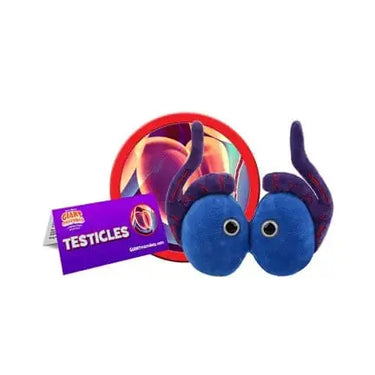 GIANTmicrobes Testicles Plush: The Anatomy Toy with Guts 🩺✨ Giant Microbes Ziya Blue