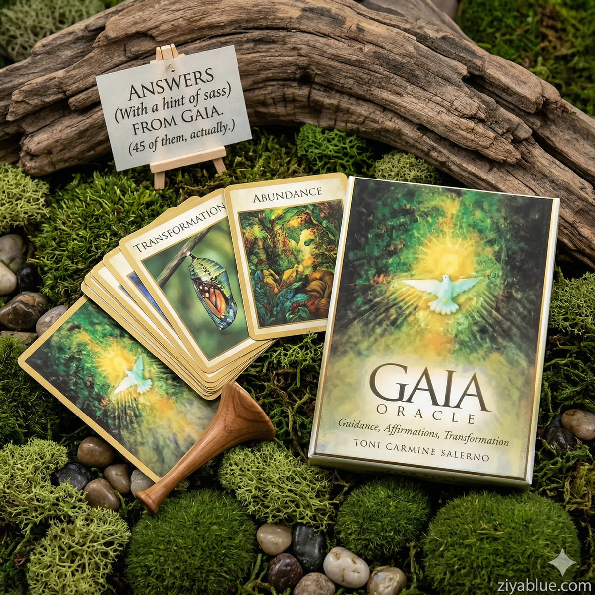 Gaia Oracle: 45-Card Mini Edition Deck  Ziya Blue
