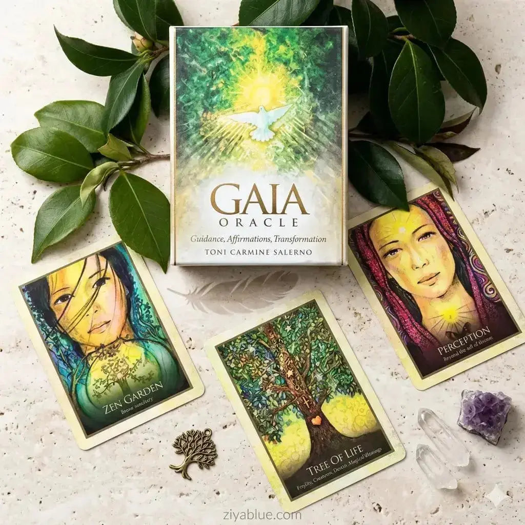 Gaia Oracle: 45-Card Mini Edition Deck  Ziya Blue