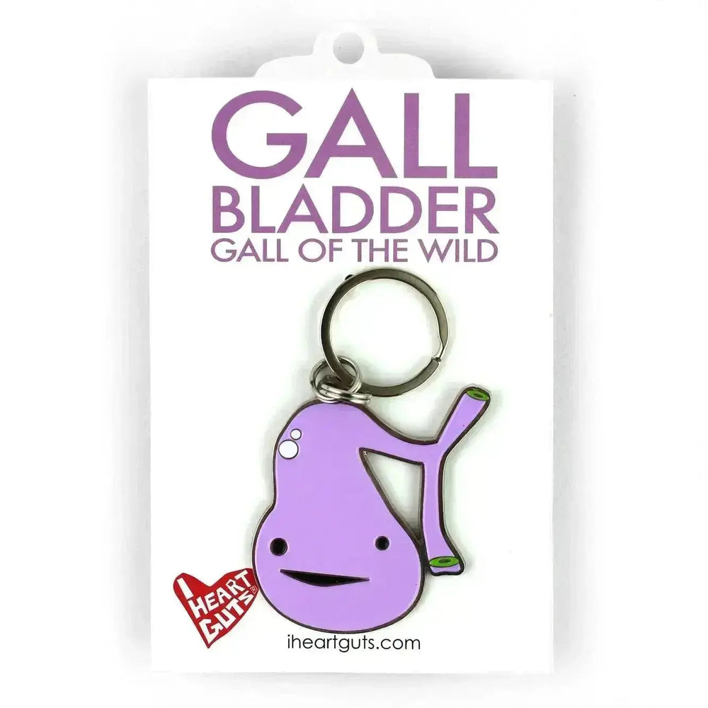 Gallbladder Keychain: Gall of the Wild I Heart Guts Ziya Blue