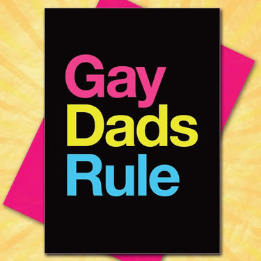 Gay Dads Rule Card – The Ultimate Fatherhood Flex Kweer Cards Ziya Blue