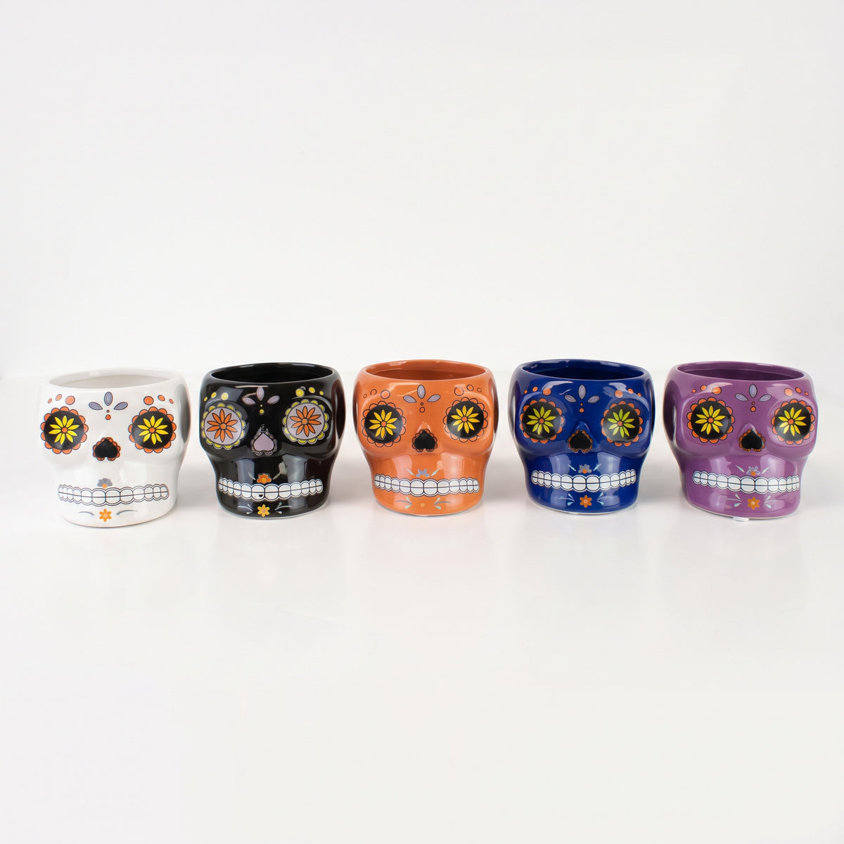 1.5" Sugar Skull Planter: Spooky-Cute Home for Your Favorite Tiny Greens