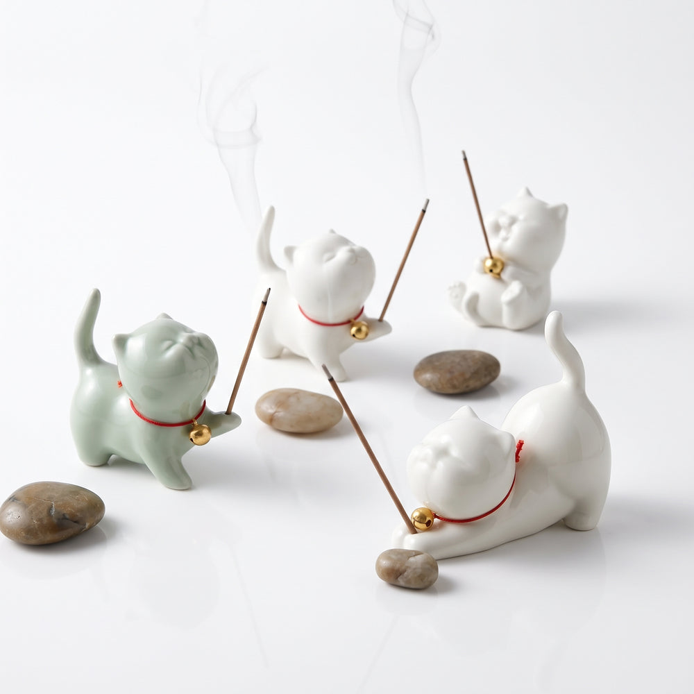 Cat Incense Holder: The Feline Fine Ceramic Burner ✨🐾