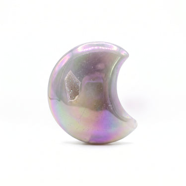 Aura Crystal Druzy Moon & Heart Carving | Crystals