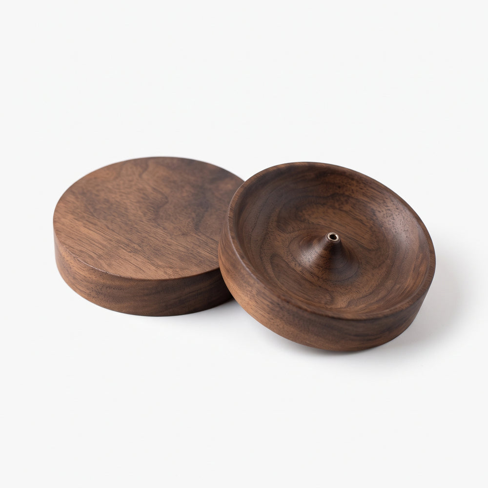 Minimalist Walnut Wood Incense Holder