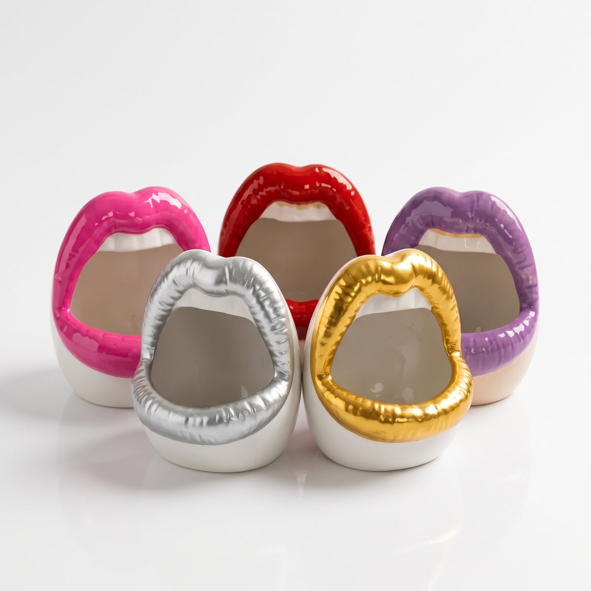 The Big Mouth Ashtray: Ceramic Multi-Color Smoking Holder