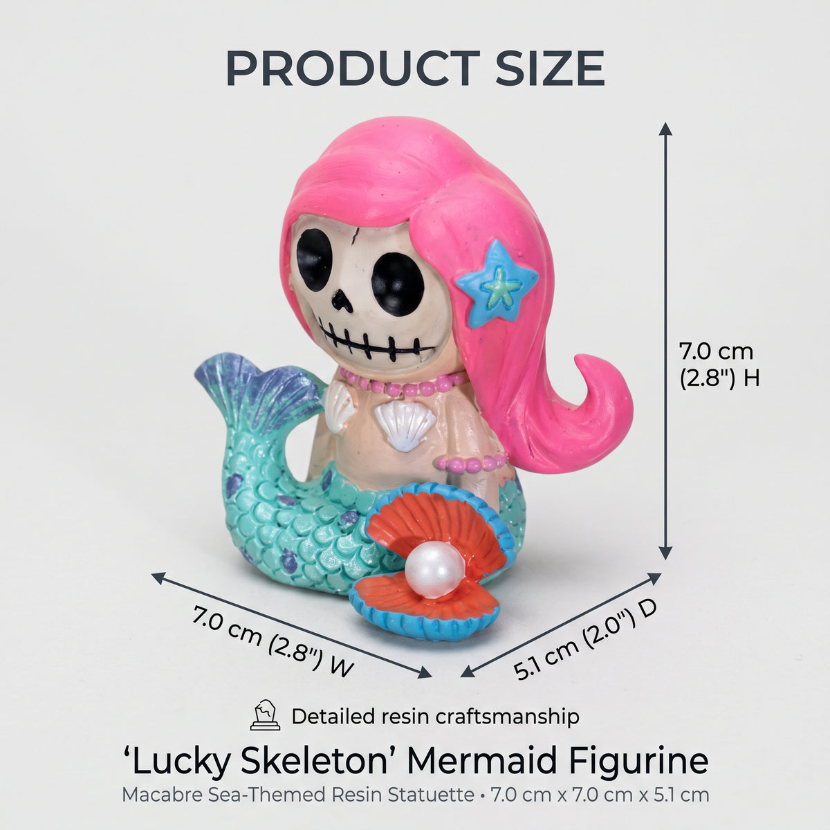 Furrybones Ariel Mermaid Figurine: Ocean Depths and Spooky-Cute Whimsy
