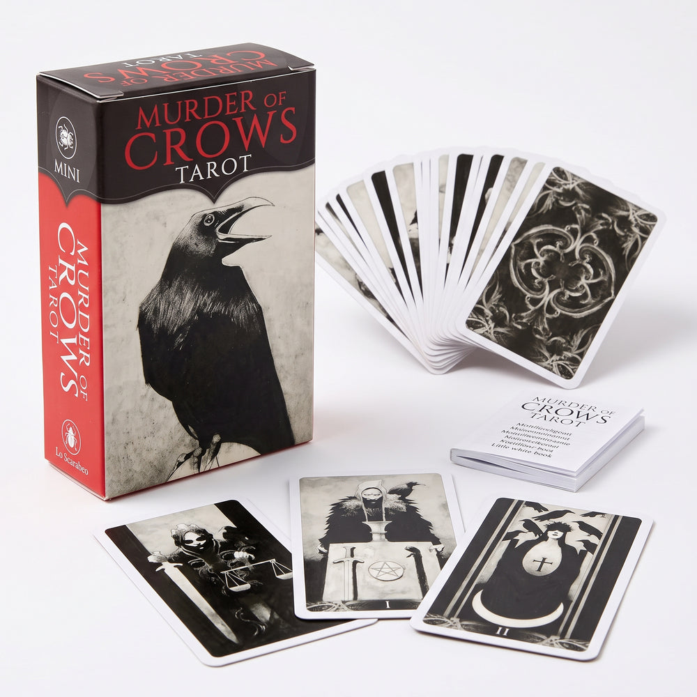 Murder of Crows Tarot Mini: Gothic Elegance and Omen-Borne Wisdom in the Palm of Your Hand
