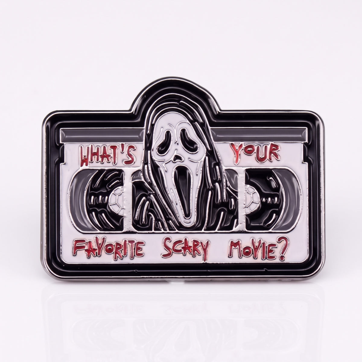 Favourite Scary Movie VHS Enamel Pin: What's Your Favorite Horror Classic?
