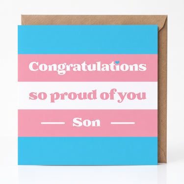 Transgender Son Support Card: So Proud of You