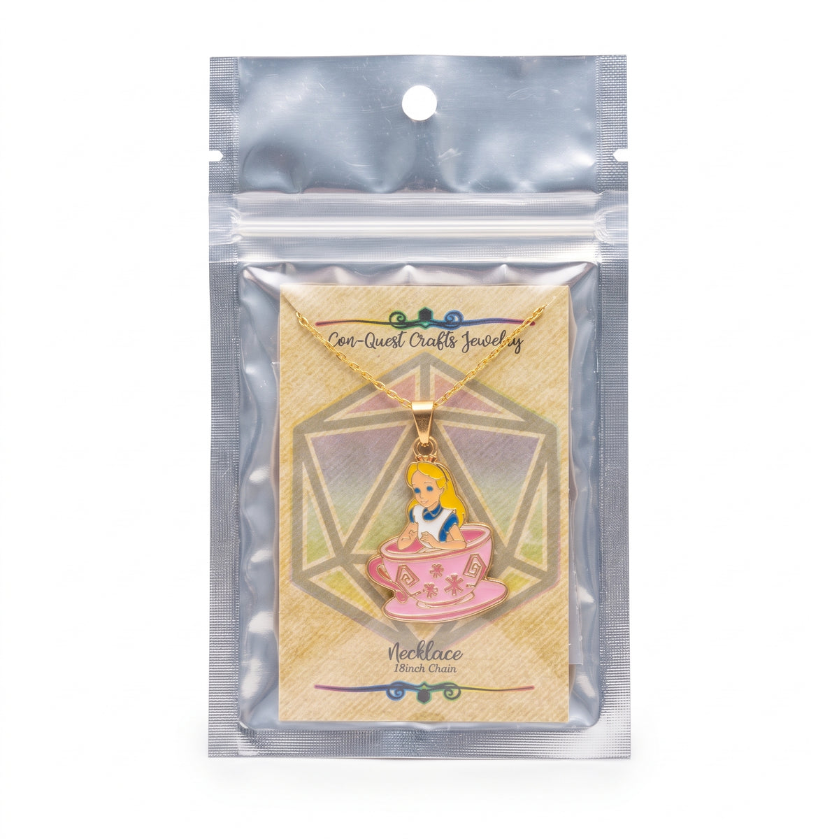 Wonderland Necklace Tea cup Alice