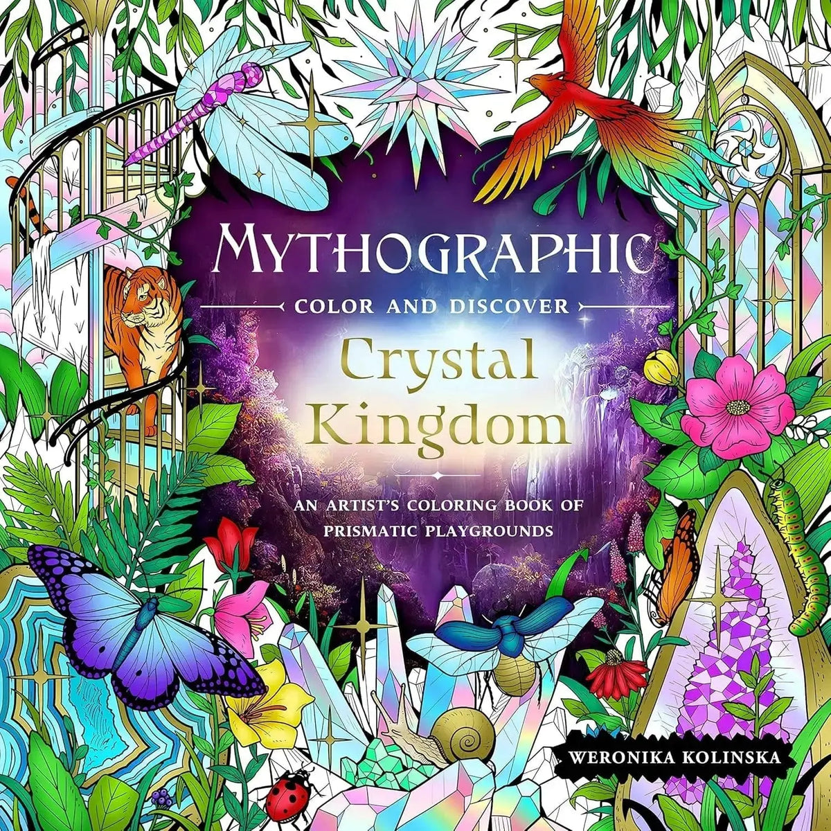 Gemstone and Crystal Coloring Book: Mythographic Crystal Kingdom 💎 Book Depot Ziya Blue