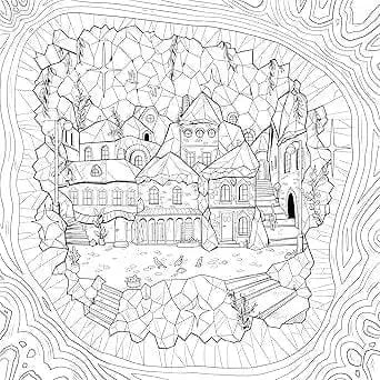 Gemstone and Crystal Coloring Book: Mythographic Crystal Kingdom 💎 Book Depot Ziya Blue