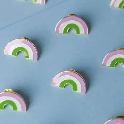 Genderqueer Pride Pin | LGBTQ+ Identity Badge Rainbow Certified Ziya Blue