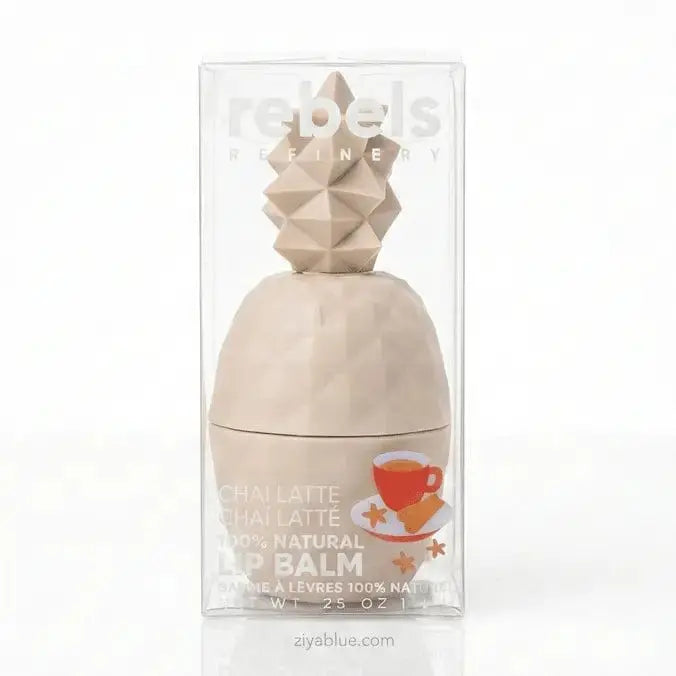 Geometric Pineapple Chai Latte Lip Balm Rebels Refinery Ziya Blue