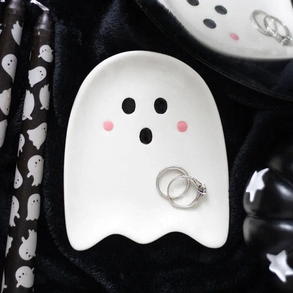 Ghost Trinket Dish: Spooky Jewelry Tray Something Different Ziya Blue