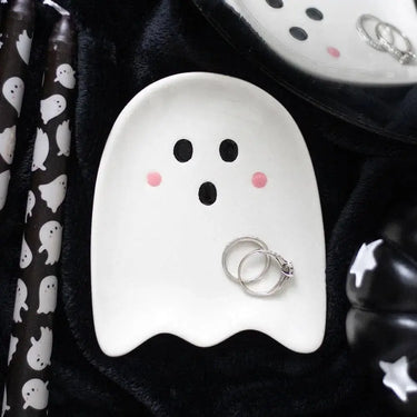 Ghost Trinket Dish: Spooky Jewelry Tray Something Different Ziya Blue