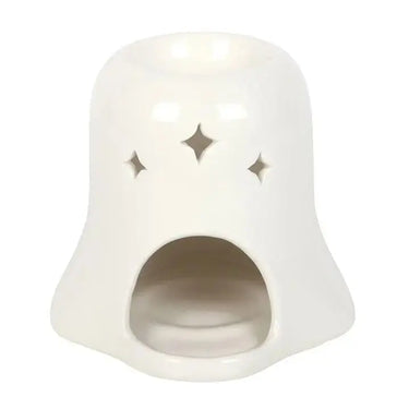 Ghost Wax Burner | Hey Boo Ceramic Halloween Decor Something Different Ziya Blue