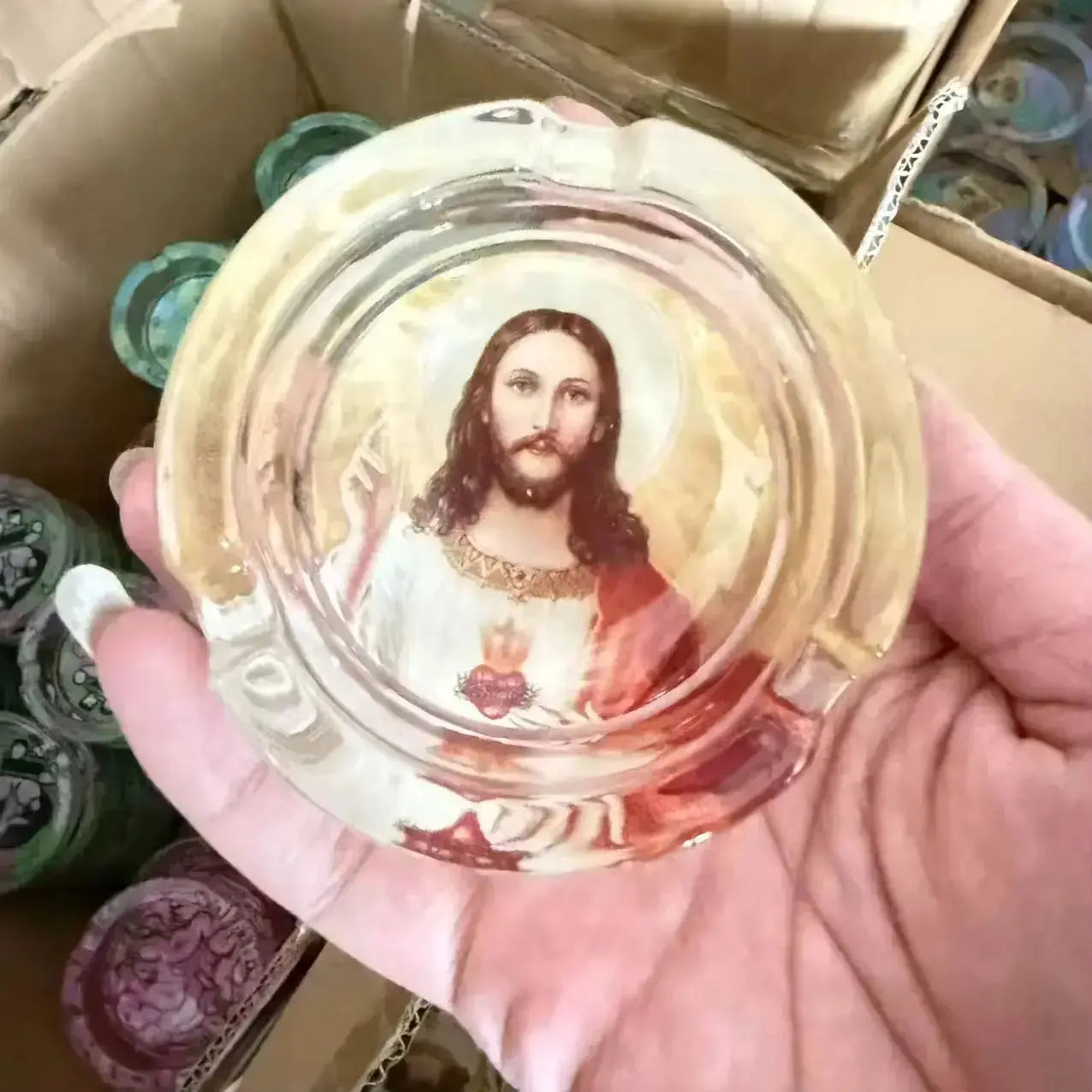 Glass Ashtray Holy Smokes Ziya Blue Ziya Blue