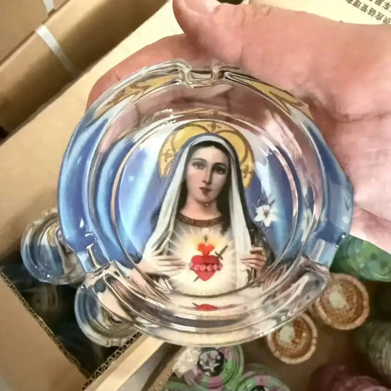 Glass Ashtray Immaculate Smoke Ziya Blue Ziya Blue