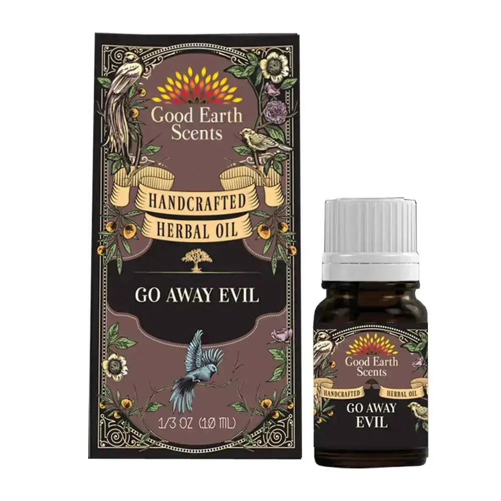 Go Away Evil Essential Oil: 10ml Protective Shield Designs by Deekay Inc. Ziya Blue