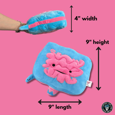 "Go With Your Gut" I Heart Guts Intestine Plush I Heart Guts Ziya Blue