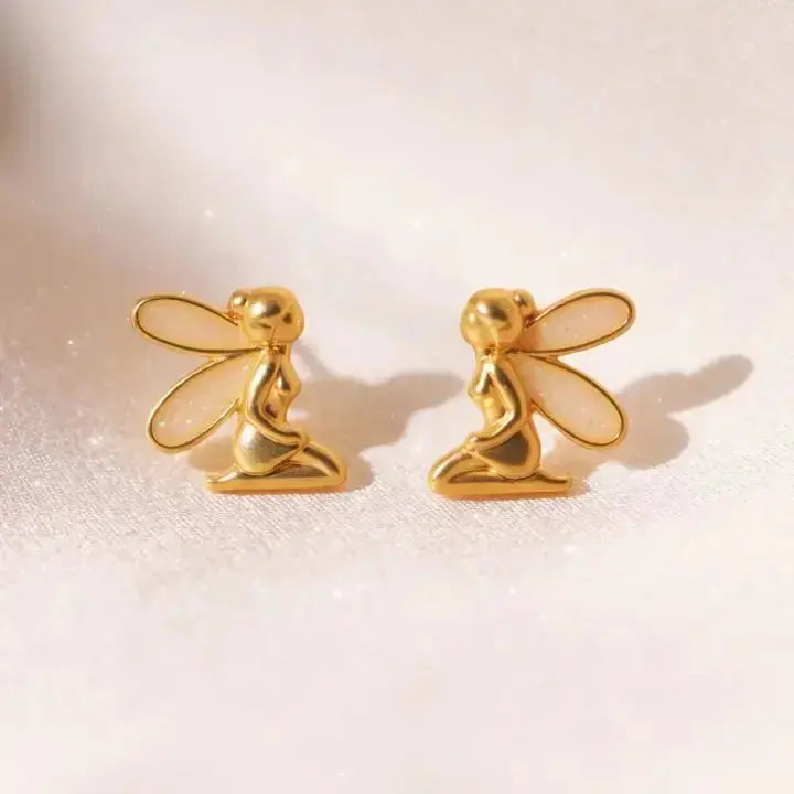 Gold Fairy Stud Earrings: A Sprinkle of "Fairycore" Magic 🧚✨ Wildflower Co. Ziya Blue