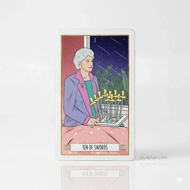 Golden Girls Tarot | 78-Card Mini Divination Deck Ziya Blue Ziya Blue