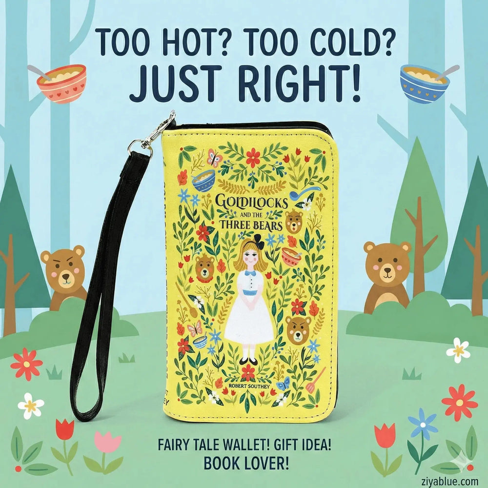 Goldilocks and the Three Bears Wallet | Fairytale Storybook Purse COMECO INC Ziya Blue