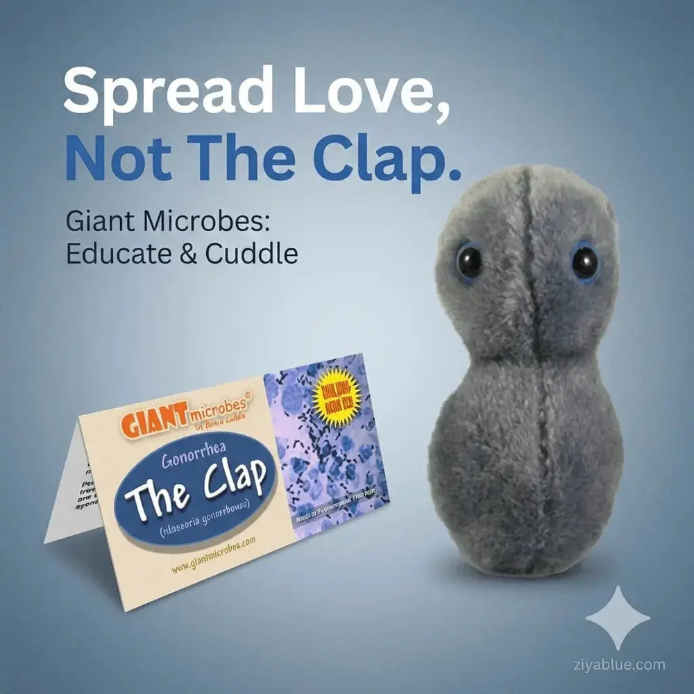 Gonorrhea Plush | GIANTmicrobes "The Clap" Educational Toy Giant Microbes Ziya Blue