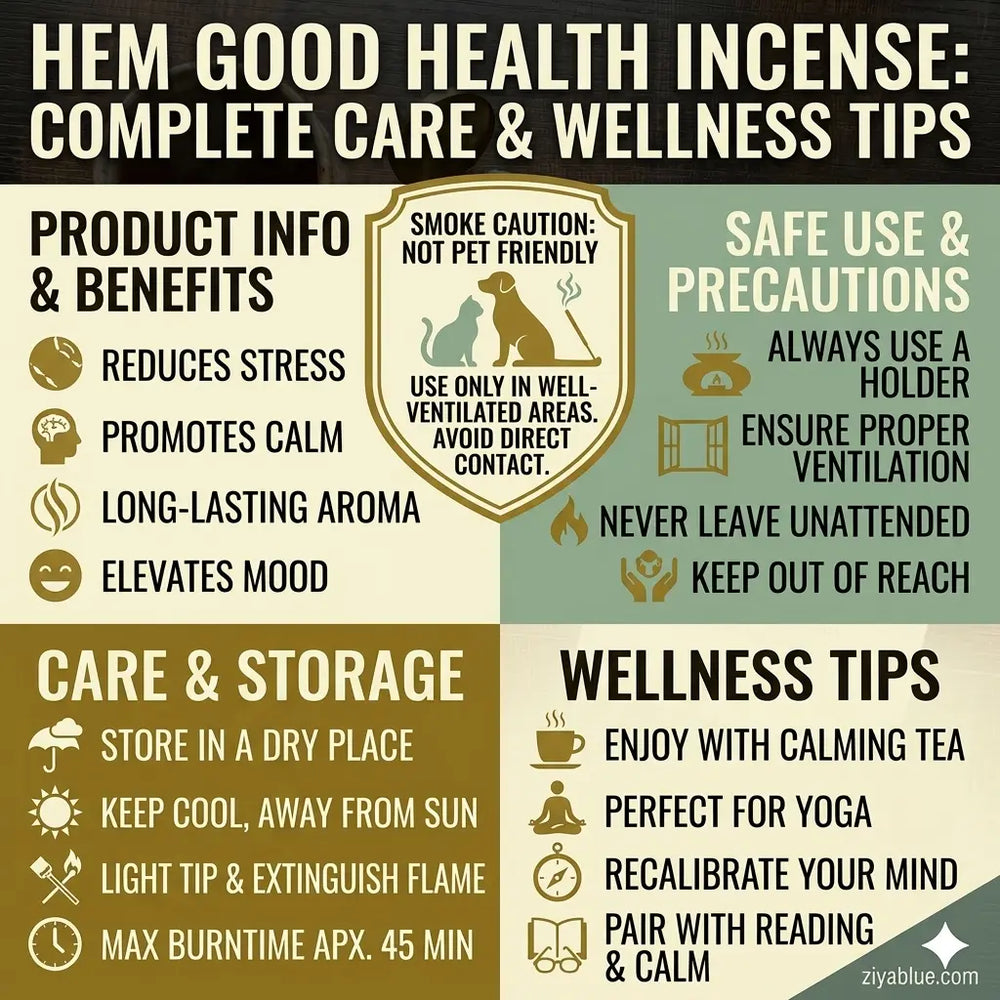 Good Health Incense Sticks: Soothing HEM Agarbathi Designs by Deekay Inc. Ziya Blue