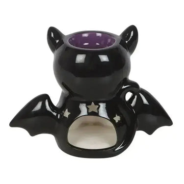 Gothic Bat Cat Oil Burner | Midnight Familiar Wax Warmer Something Different Ziya Blue