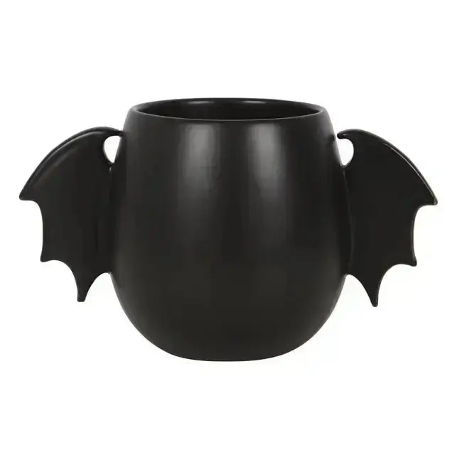 Gothic Bat Wing Mug - 500ml Midnight Black Cauldron Cup Something Different Ziya Blue