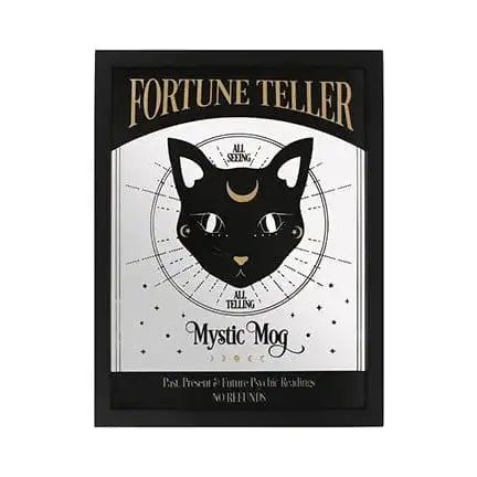 Gothic Cat Mirror: Mystic Mog Psychic Wall Hanging Something Different Ziya Blue