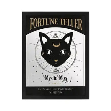 Gothic Cat Mirror: Mystic Mog Psychic Wall Hanging Something Different Ziya Blue