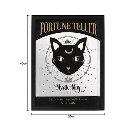 Gothic Cat Mirror: Mystic Mog Psychic Wall Hanging Something Different Ziya Blue