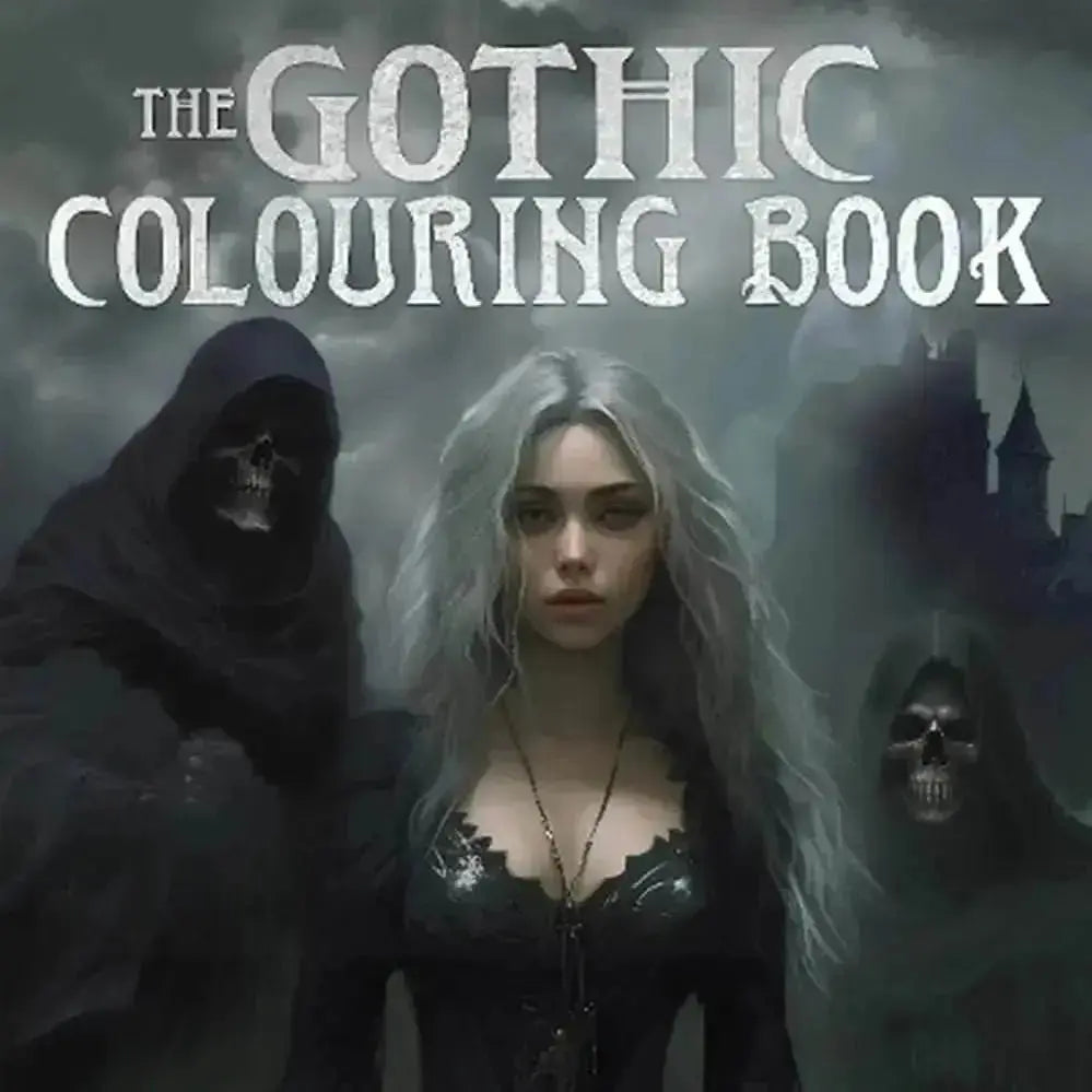Gothic Colouring Book | Arcturus Spooky Art Therapy Book Depot Ziya Blue