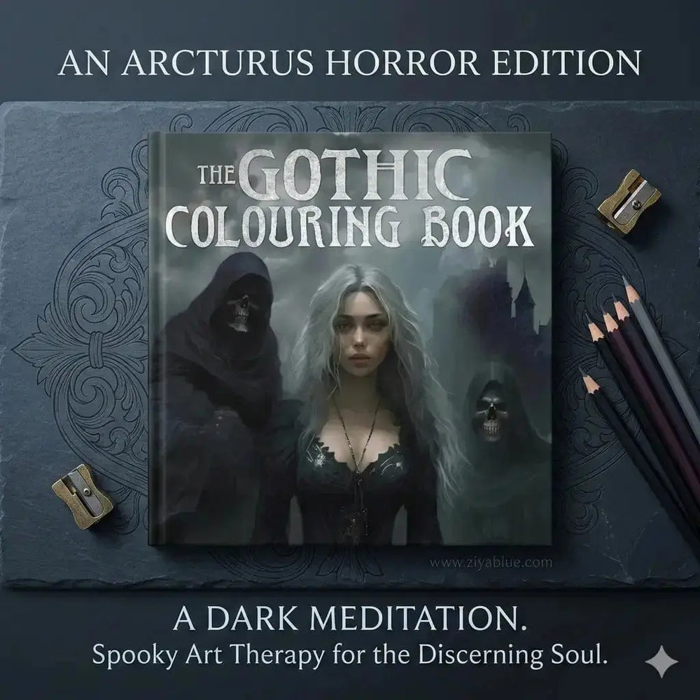 Gothic Colouring Book | Arcturus Spooky Art Therapy Book Depot Ziya Blue