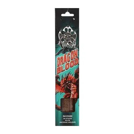 Gothic Dragon Blood Incense | 30 Mystical Sticks & Metal Holder Something Different Ziya Blue