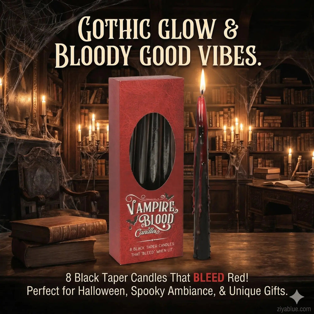 Gothic Vampire Blood Taper Candles Something Different Ziya Blue