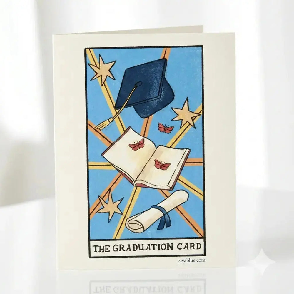 Graduation Tarot Card | "The Graduate" Greeting Big Moods Ziya Blue