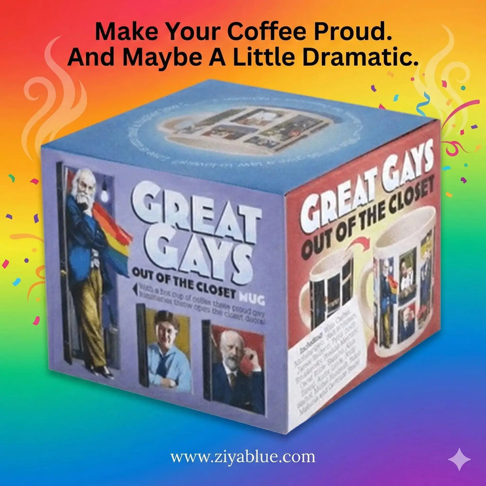 Great Gays Heat Changing Mug: A Fabulous Cup Faire Ziya Blue