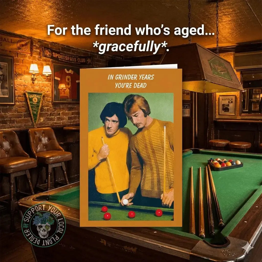 Grindr Birthday Card – The Ultimate Age-Gap Roast Jacs Studio Toronto Ziya Blue