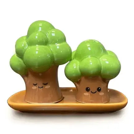 Grove Tree Salt and Pepper Set with Plate 🌳 Faire Ziya Blue