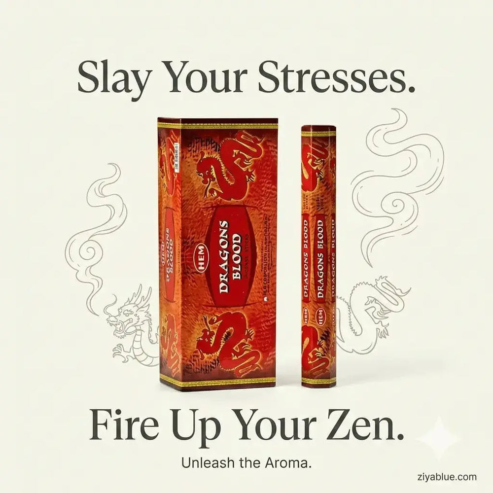 HEM Dragon Blood Incense Designs by Deekay Inc. Ziya Blue