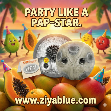 HPV Plush: Vaccine Awareness & Huggable Education 💉🔬 Giant Microbes Ziya Blue