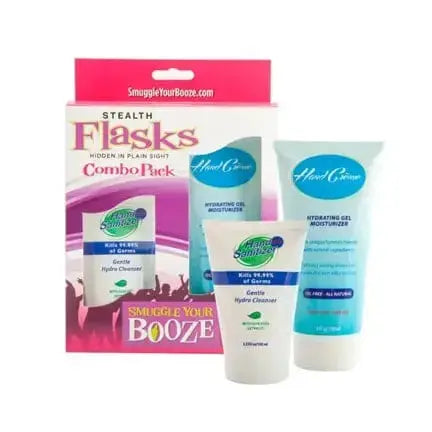 Hand Sanitizer Stealth Flask: Hidden Booze Set Smuggle Your Booze Ziya Blue